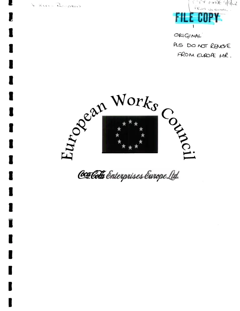 Réunion du Comité d'entreprise européen Coca-Cola avec FO en 1998.