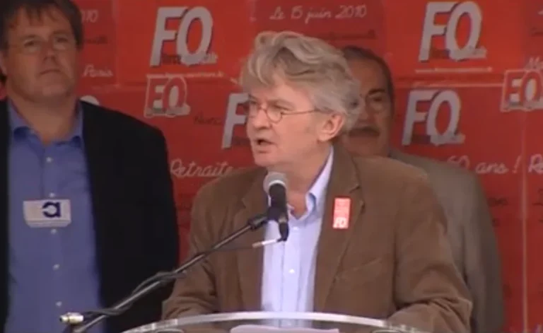 Manifestants FO contre la réforme des retraites de 2010.