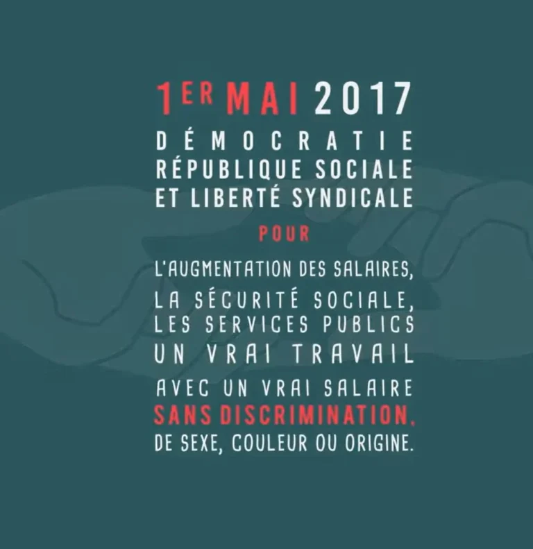 Manifestation syndicale FGTA-FO Coca-Cola pour les revendications du 1er Mai.