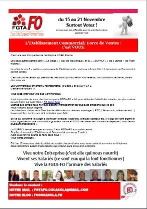 Élections CCEP 2019 : FGTA-FO pour les commerciaux et professionnels.