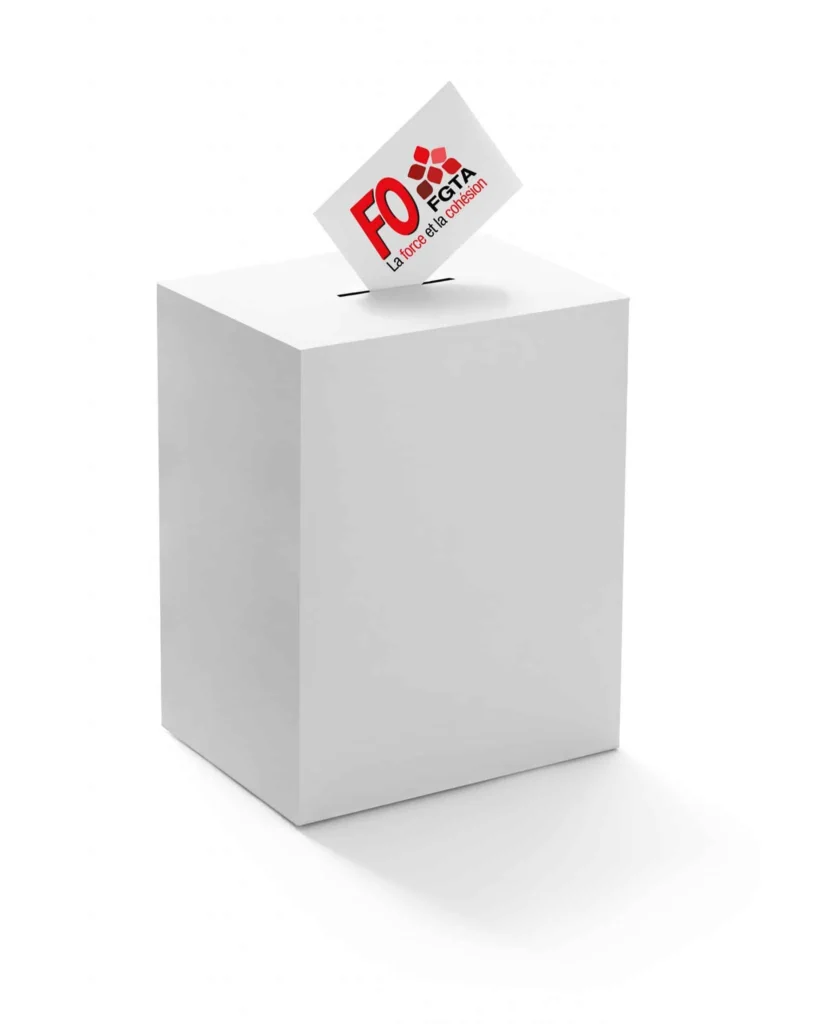 Urne de vote des élections professionnelles FGTA-FO 2022