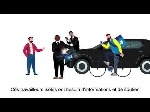 Travailleurs de plateforme VTC et livreurs à vélo