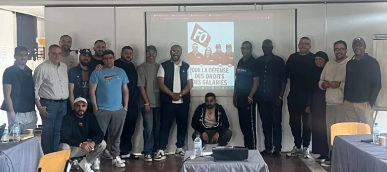Membres FGTA-FO Coca-Cola en formation sur les outils numériques syndicaux.