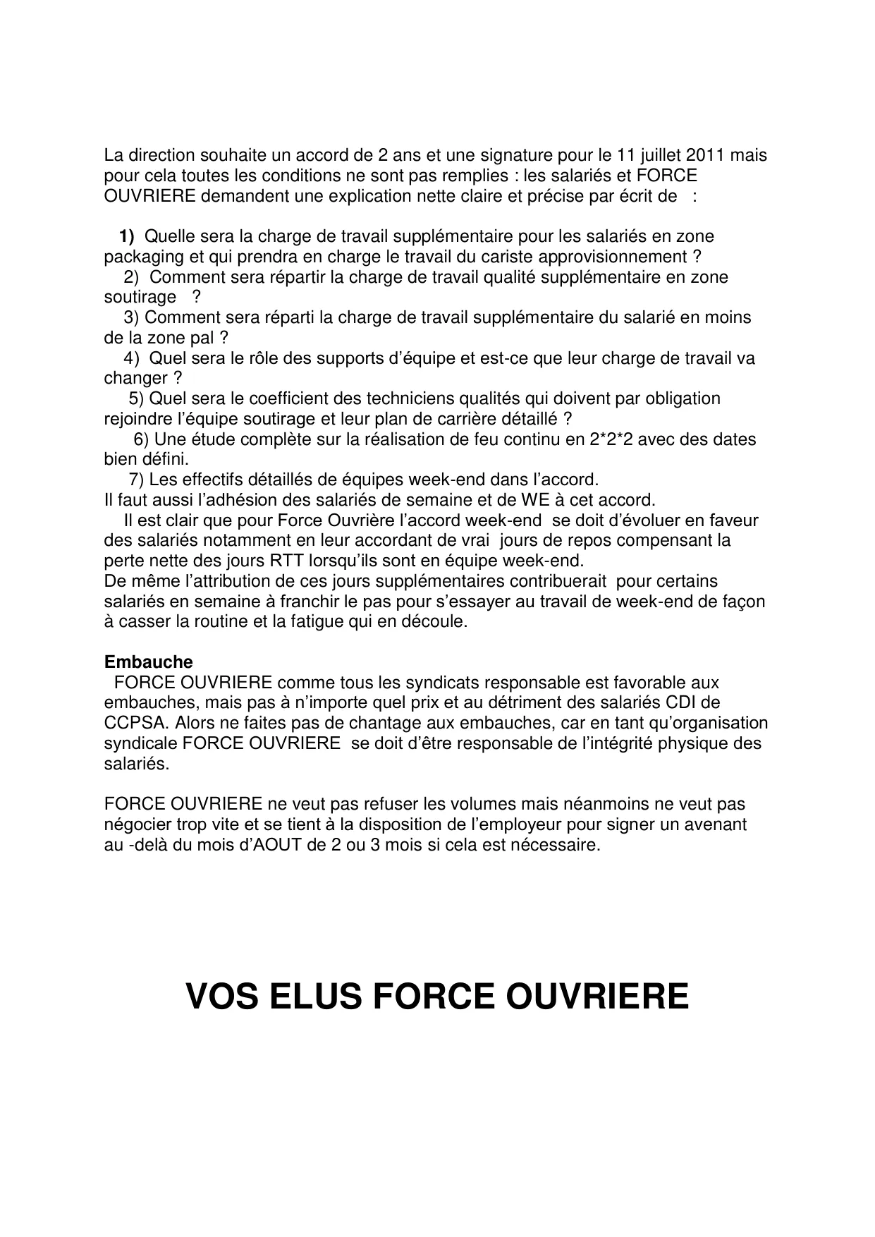 Négociation Accord SD/SDL : FO Exige des Garanties!