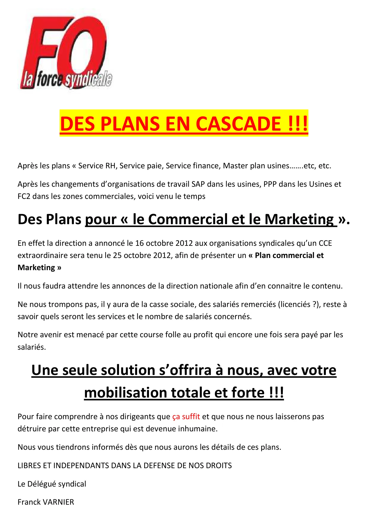 Plans Sociaux : Alerte au Commercial et Marketing !