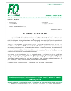 Projet Commercial & Marketing : FO vous informe et vous défend (Novembre 2012)
