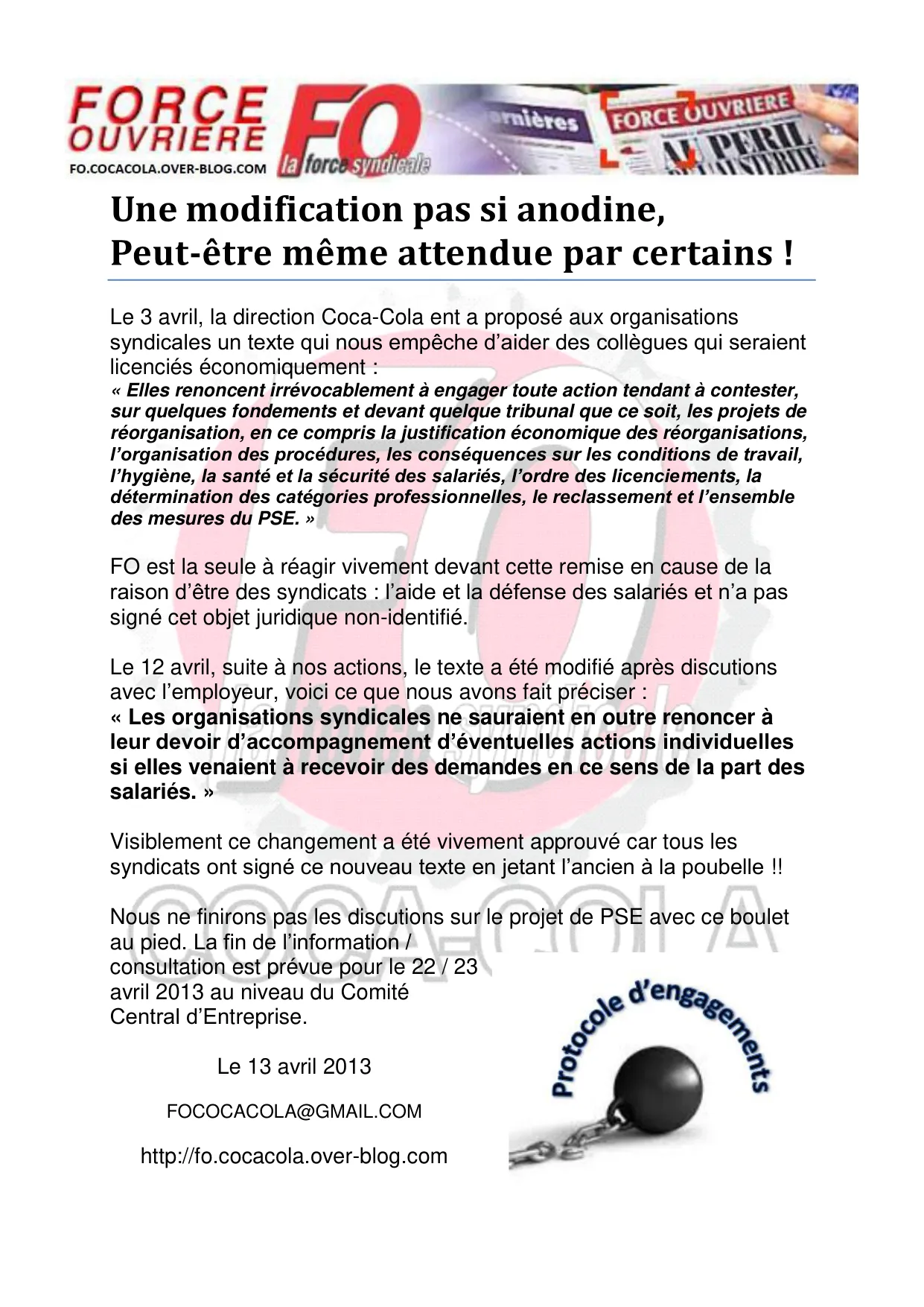 FO s&rsquo;oppose à la restriction de l&rsquo;aide aux licenciés