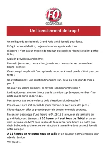 Licenciement abusif : Réagissons !