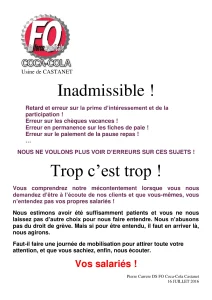 Castanet : Ras-le-bol des erreurs sur salaires et primes !