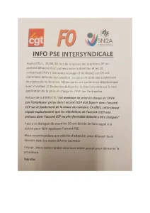 Désaccord sur l’AVV : L’intersyndicale réagit !