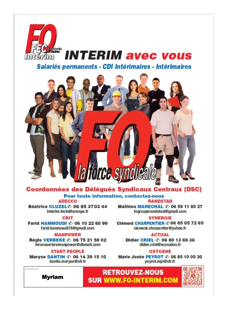 Tract FGTA-FO Coca-Cola sur la composition des postes et métiers 2019.