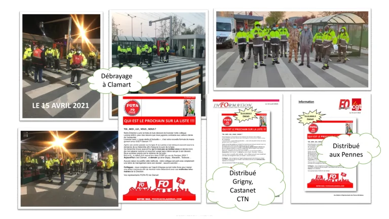 Débrayage des salariés FO Coca-Cola à Clamart le 15 avril 2021.
