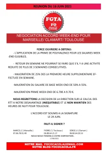 Négociation Accord Week-end : FO obtient des avancées !