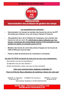 Négociation : Harmonisation des temps de travail