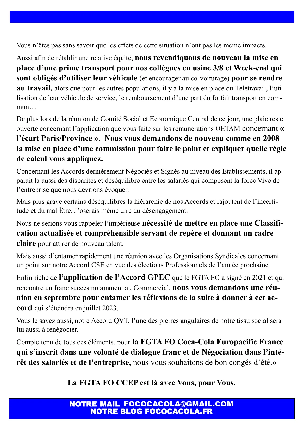 Inflation : FO revendique une clause de revoyure et des mesures d&rsquo;urgence