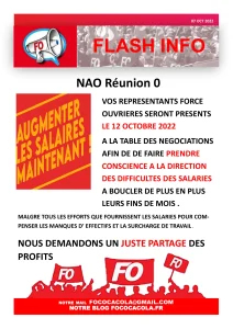 Inflation : FO à la table des négociations