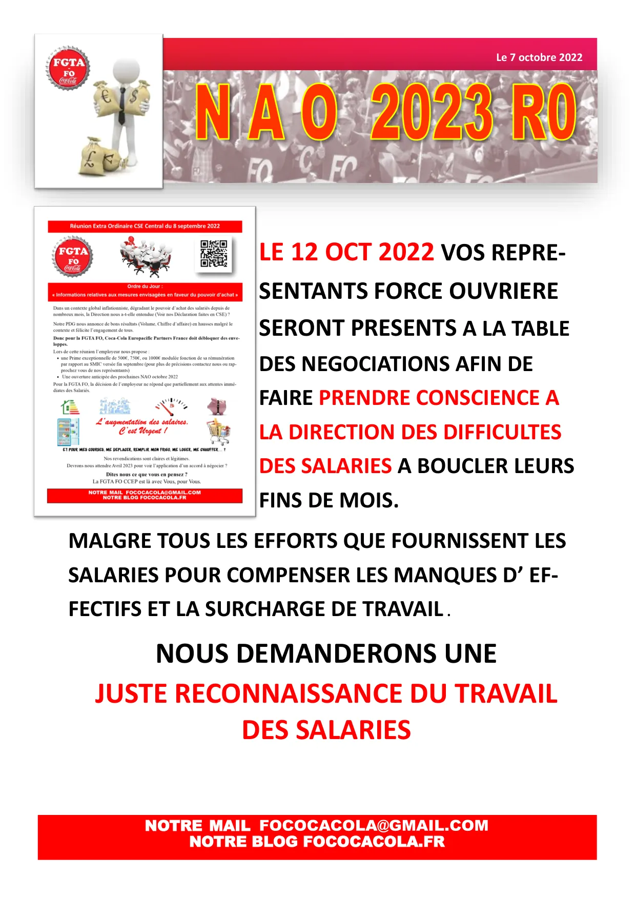 Inflation : FO revendique une juste reconnaissance salariale