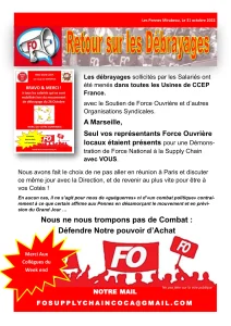 Inflation : FO soutient les débrayages chez CCEP France