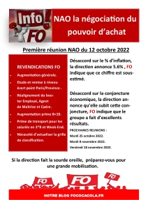 NAO 2022 : FO se mobilise pour le pouvoir d’achat !