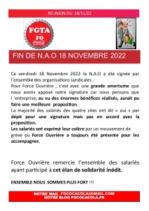 Fin de Négociation Annuelle Obligatoire : Analyse et Position de Force Ouvrière