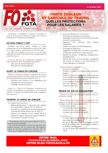Forte chaleur et inflation : Protéger les salariés