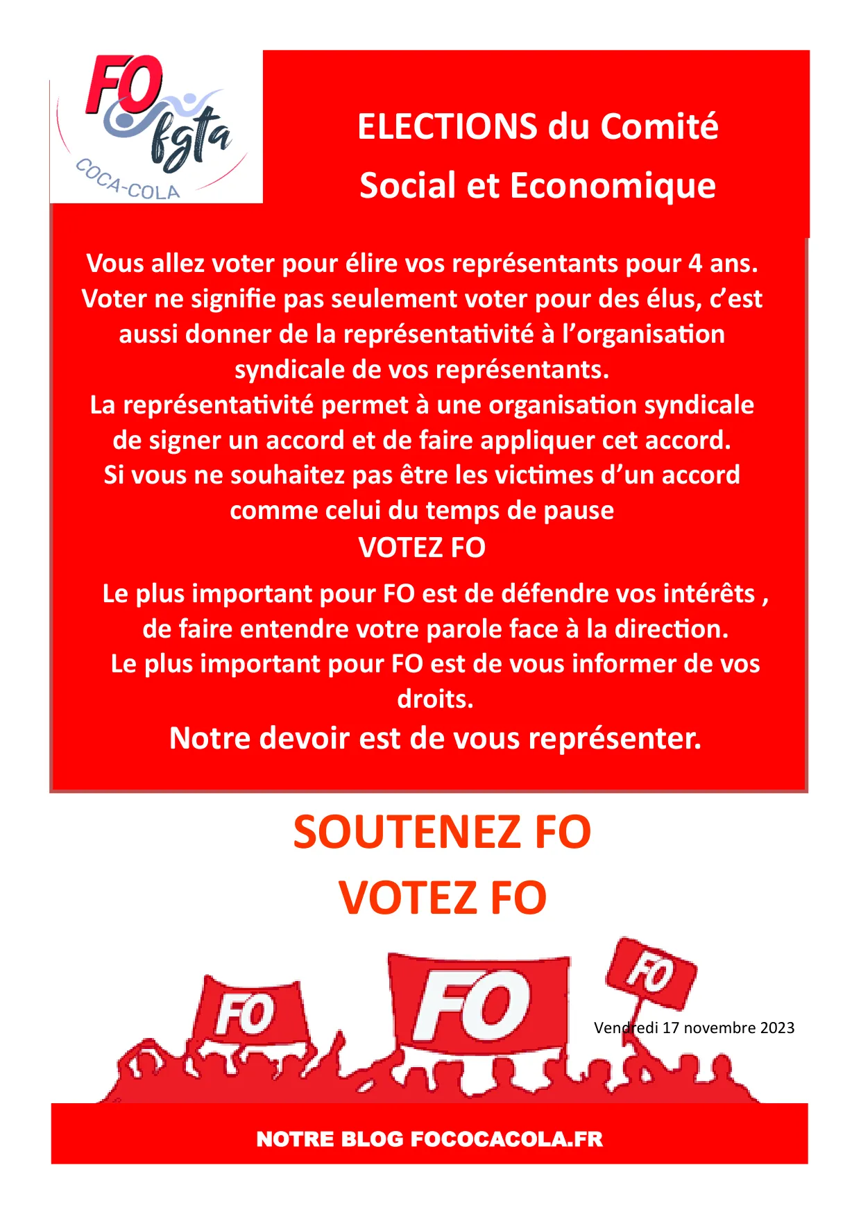Élections CSE : Votez FO pour défendre vos droits !