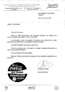 Solidarité Internationale : Soutien aux Salariés de Coca-Cola face aux Licenciements