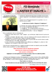 FO exige Justice et Égalité sur le Temps de Pause