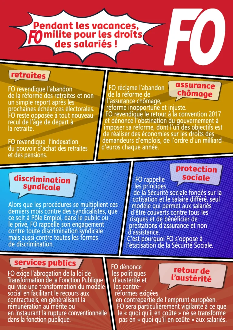 FO Coca-Cola mobilisée pour les droits des salariés en vacances.