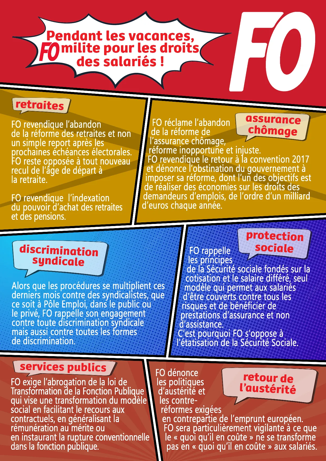 FO : Mobilisés pour les Droits des Salariés, même pendant les vacances !