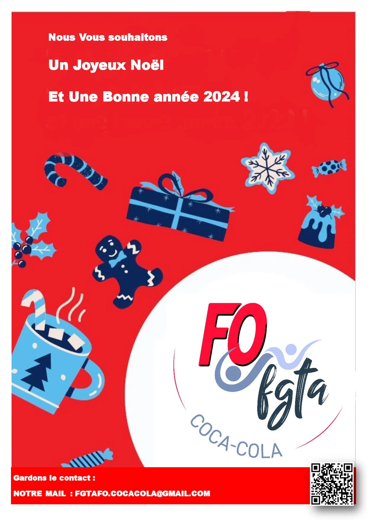 FO FGTA Coca-Cola vous souhaite un Joyeux Noël et une Bonne Année 2024 !