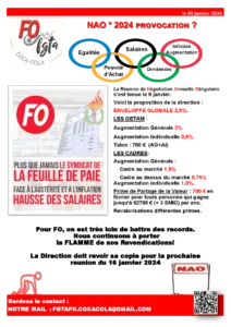 NAO 2024 : La proposition de la Direction, une provocation pour FO !