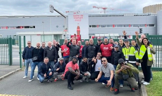 Action syndicale FO Coca-Cola Clamart : les salariés mobilisés.
