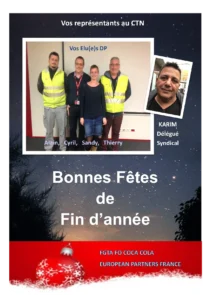 Vos représentants FO CTN : Bonnes Fêtes et Contact