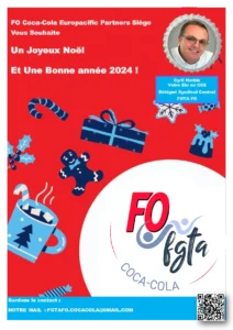 Vœux de Noël et Bonne Année 2024 de FO Coca-Cola