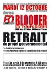 Illustration : 12 oct. 2010 : Mobilisation record contre la réforme des retraites | FO - FGTA Force Ouvrière Coca-Cola