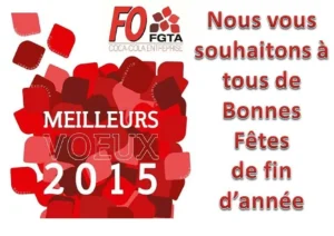 Vœux 2015 de FO FGTA Coca-Cola Entreprise