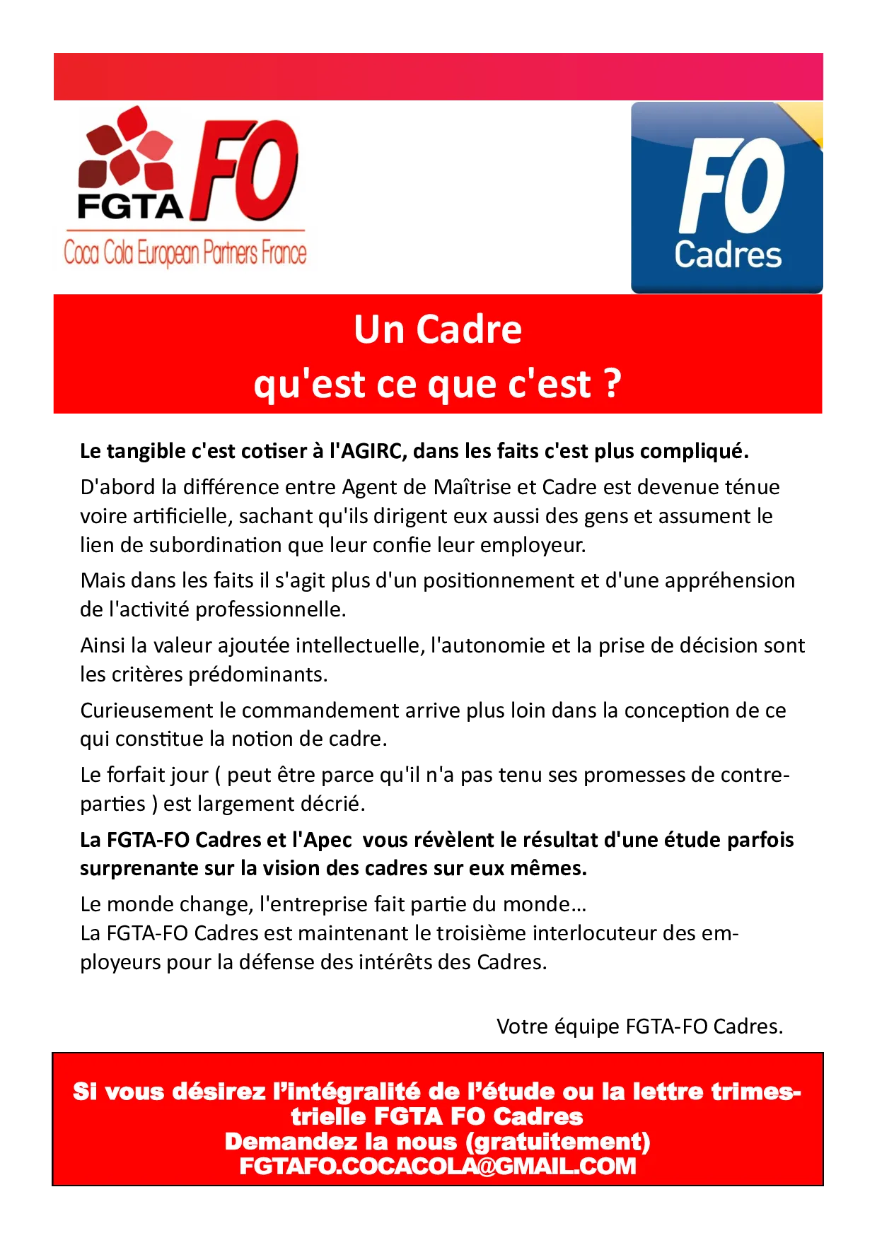 Le statut Cadre : entre évolution, attentes et réalités