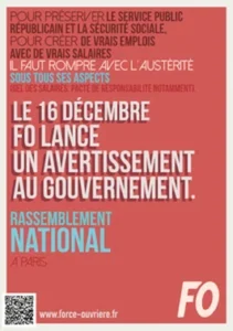Illustration : Force Ouvrière : Contre l'austérité, mobilisons-nous ! - FGTA Force Ouvrière Coca-Cola