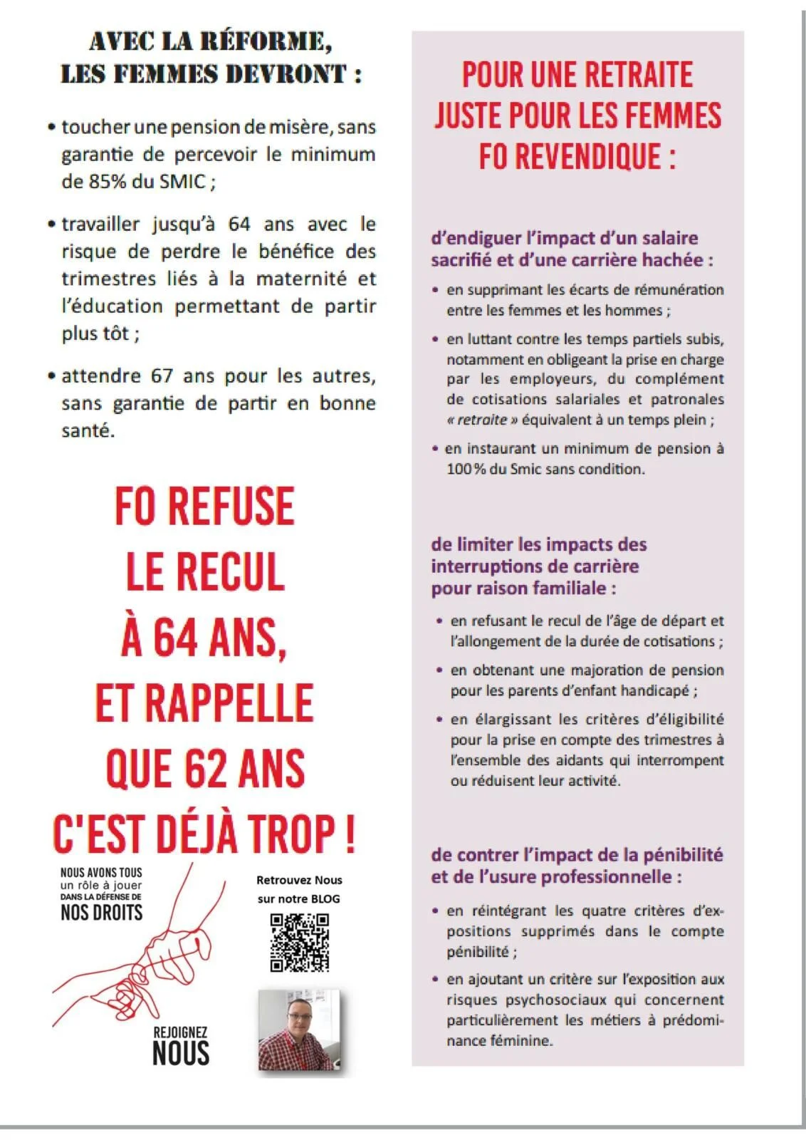 Avec FO, comme chaque jour défendons l’égalité Femmes/Hommes